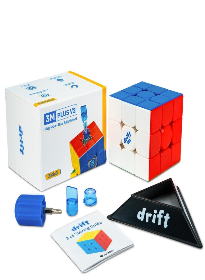 Cubelelo Drift 3M Plus v2 3x3 (Magnetic) Speed Cube | Based on MoYu RS3M v5 | Dual-Adjustment System | Speedcube for Kids & Adults | Magic Speedy Stress Buster Brainstorming Puzzle - Image 1